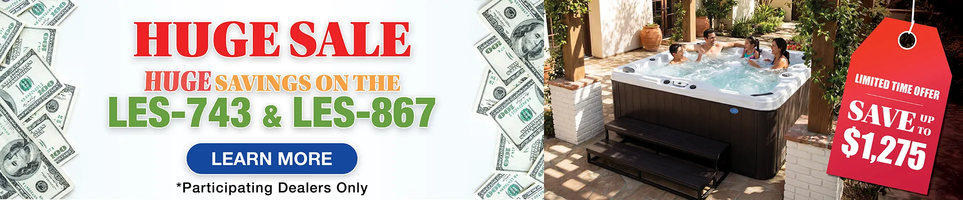 Calspas hot tub being used in a family setting - Pharr